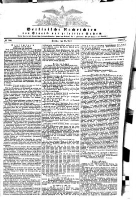 Berlinische Nachrichten von Staats- und gelehrten Sachen Dienstag 30. April 1867