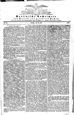 Berlinische Nachrichten von Staats- und gelehrten Sachen Dienstag 14. Mai 1867