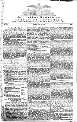 Berlinische Nachrichten von Staats- und gelehrten Sachen Sonntag 26. Mai 1867