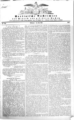 Berlinische Nachrichten von Staats- und gelehrten Sachen Mittwoch 29. Mai 1867