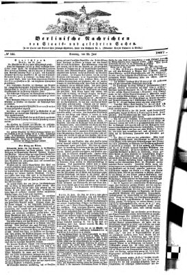 Berlinische Nachrichten von Staats- und gelehrten Sachen Sonntag 23. Juni 1867