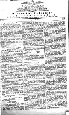 Berlinische Nachrichten von Staats- und gelehrten Sachen Donnerstag 27. Juni 1867