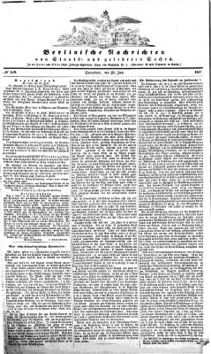 Berlinische Nachrichten von Staats- und gelehrten Sachen Samstag 29. Juni 1867