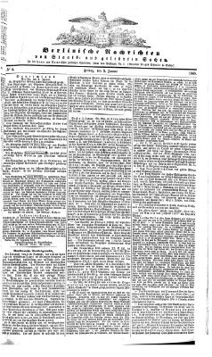 Berlinische Nachrichten von Staats- und gelehrten Sachen Freitag 3. Januar 1868
