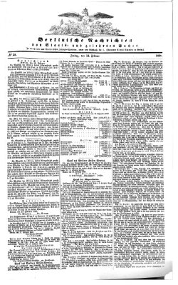 Berlinische Nachrichten von Staats- und gelehrten Sachen Freitag 14. Februar 1868