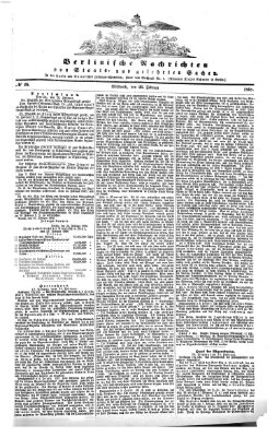 Berlinische Nachrichten von Staats- und gelehrten Sachen Mittwoch 26. Februar 1868