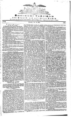 Berlinische Nachrichten von Staats- und gelehrten Sachen Sonntag 15. März 1868