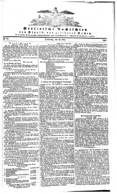 Berlinische Nachrichten von Staats- und gelehrten Sachen Donnerstag 26. März 1868