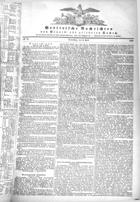 Berlinische Nachrichten von Staats- und gelehrten Sachen Donnerstag 2. April 1868