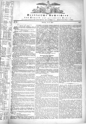 Berlinische Nachrichten von Staats- und gelehrten Sachen Sonntag 5. April 1868