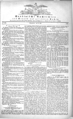 Berlinische Nachrichten von Staats- und gelehrten Sachen Samstag 9. Mai 1868