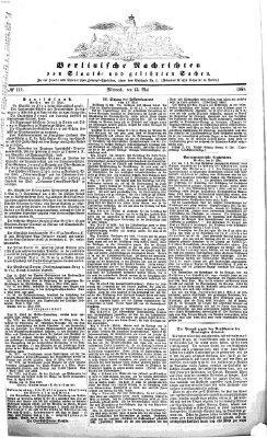 Berlinische Nachrichten von Staats- und gelehrten Sachen Mittwoch 13. Mai 1868