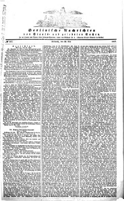 Berlinische Nachrichten von Staats- und gelehrten Sachen Mittwoch 20. Mai 1868