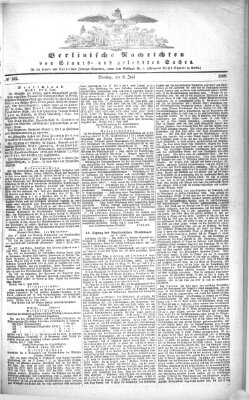 Berlinische Nachrichten von Staats- und gelehrten Sachen Dienstag 9. Juni 1868