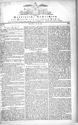 Berlinische Nachrichten von Staats- und gelehrten Sachen Donnerstag 11. Juni 1868