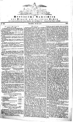 Berlinische Nachrichten von Staats- und gelehrten Sachen Samstag 27. Juni 1868