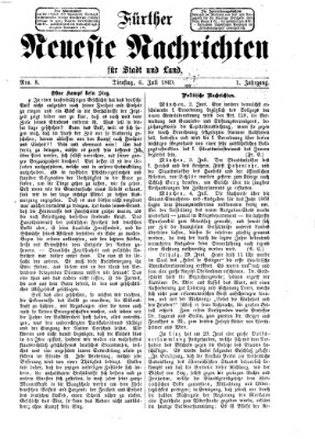 Fürther neueste Nachrichten für Stadt und Land (Fürther Abendzeitung) Dienstag 6. Juli 1869