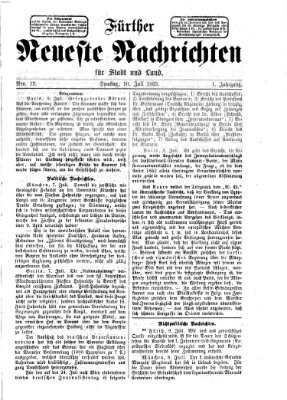 Fürther neueste Nachrichten für Stadt und Land (Fürther Abendzeitung) Samstag 10. Juli 1869