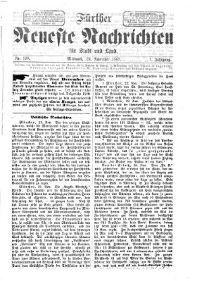 Fürther neueste Nachrichten für Stadt und Land (Fürther Abendzeitung) Mittwoch 24. November 1869