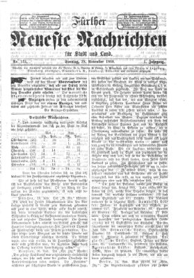 Fürther neueste Nachrichten für Stadt und Land (Fürther Abendzeitung) Sonntag 28. November 1869