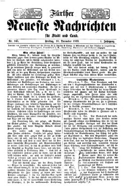 Fürther neueste Nachrichten für Stadt und Land (Fürther Abendzeitung) Freitag 10. Dezember 1869