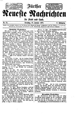 Fürther neueste Nachrichten für Stadt und Land (Fürther Abendzeitung) Dienstag 18. Januar 1870