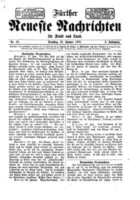 Fürther neueste Nachrichten für Stadt und Land (Fürther Abendzeitung) Samstag 22. Januar 1870