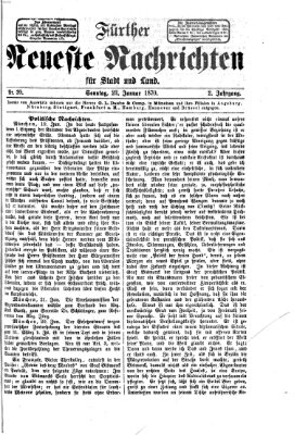 Fürther neueste Nachrichten für Stadt und Land (Fürther Abendzeitung) Sonntag 23. Januar 1870