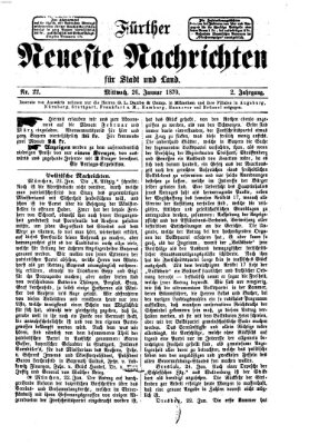 Fürther neueste Nachrichten für Stadt und Land (Fürther Abendzeitung) Mittwoch 26. Januar 1870