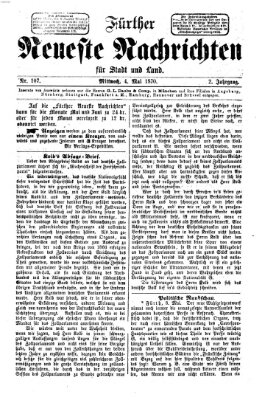 Fürther neueste Nachrichten für Stadt und Land (Fürther Abendzeitung) Mittwoch 4. Mai 1870