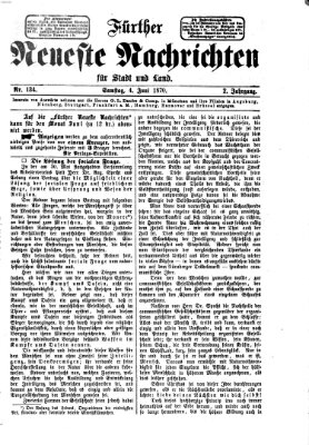 Fürther neueste Nachrichten für Stadt und Land (Fürther Abendzeitung) Samstag 4. Juni 1870