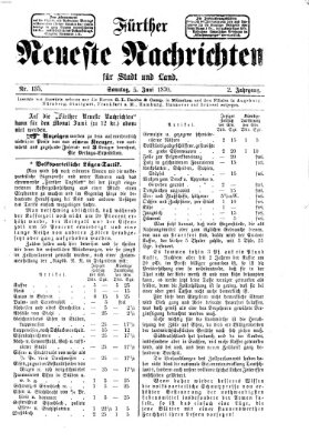 Fürther neueste Nachrichten für Stadt und Land (Fürther Abendzeitung) Sonntag 5. Juni 1870