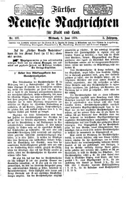 Fürther neueste Nachrichten für Stadt und Land (Fürther Abendzeitung) Mittwoch 8. Juni 1870