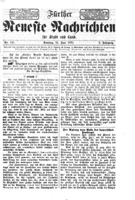 Fürther neueste Nachrichten für Stadt und Land (Fürther Abendzeitung) Sonntag 12. Juni 1870