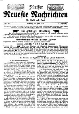 Fürther neueste Nachrichten für Stadt und Land (Fürther Abendzeitung) Sonntag 19. Juni 1870