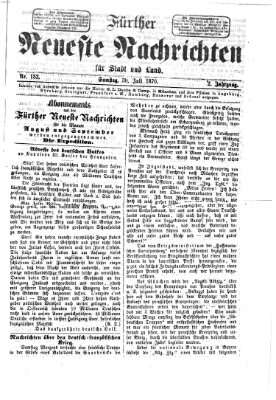 Fürther neueste Nachrichten für Stadt und Land (Fürther Abendzeitung) Samstag 30. Juli 1870