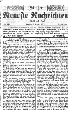 Fürther neueste Nachrichten für Stadt und Land (Fürther Abendzeitung) Samstag 8. Oktober 1870