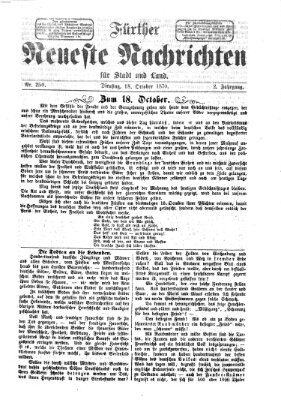 Fürther neueste Nachrichten für Stadt und Land (Fürther Abendzeitung) Dienstag 18. Oktober 1870