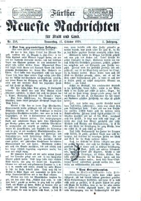 Fürther neueste Nachrichten für Stadt und Land (Fürther Abendzeitung) Donnerstag 27. Oktober 1870