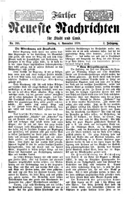 Fürther neueste Nachrichten für Stadt und Land (Fürther Abendzeitung) Freitag 4. November 1870