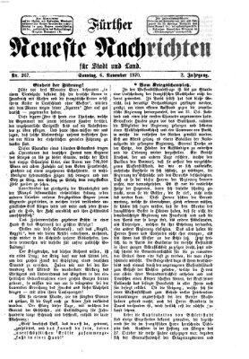 Fürther neueste Nachrichten für Stadt und Land (Fürther Abendzeitung) Sonntag 6. November 1870