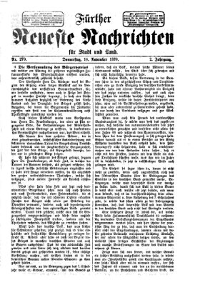 Fürther neueste Nachrichten für Stadt und Land (Fürther Abendzeitung) Donnerstag 10. November 1870