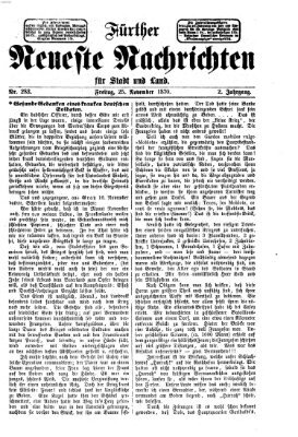 Fürther neueste Nachrichten für Stadt und Land (Fürther Abendzeitung) Freitag 25. November 1870