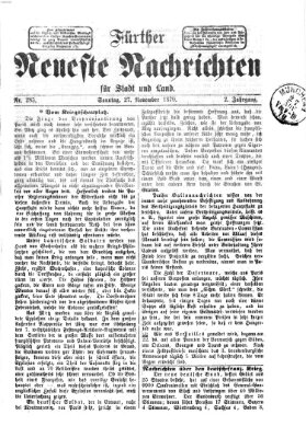 Fürther neueste Nachrichten für Stadt und Land (Fürther Abendzeitung) Sonntag 27. November 1870