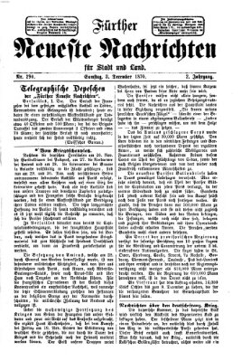 Fürther neueste Nachrichten für Stadt und Land (Fürther Abendzeitung) Samstag 3. Dezember 1870