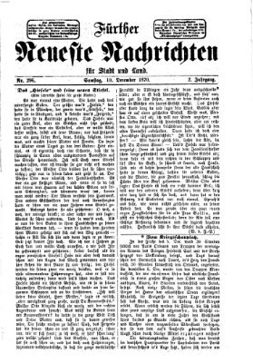 Fürther neueste Nachrichten für Stadt und Land (Fürther Abendzeitung) Samstag 10. Dezember 1870