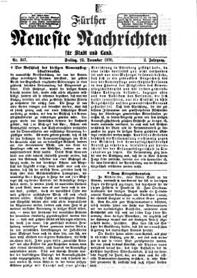 Fürther neueste Nachrichten für Stadt und Land (Fürther Abendzeitung) Freitag 23. Dezember 1870