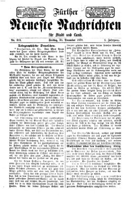 Fürther neueste Nachrichten für Stadt und Land (Fürther Abendzeitung) Freitag 30. Dezember 1870