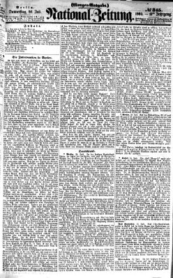 Nationalzeitung Donnerstag 26. Juli 1860