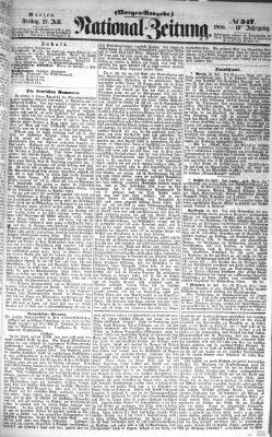 Nationalzeitung Freitag 27. Juli 1860